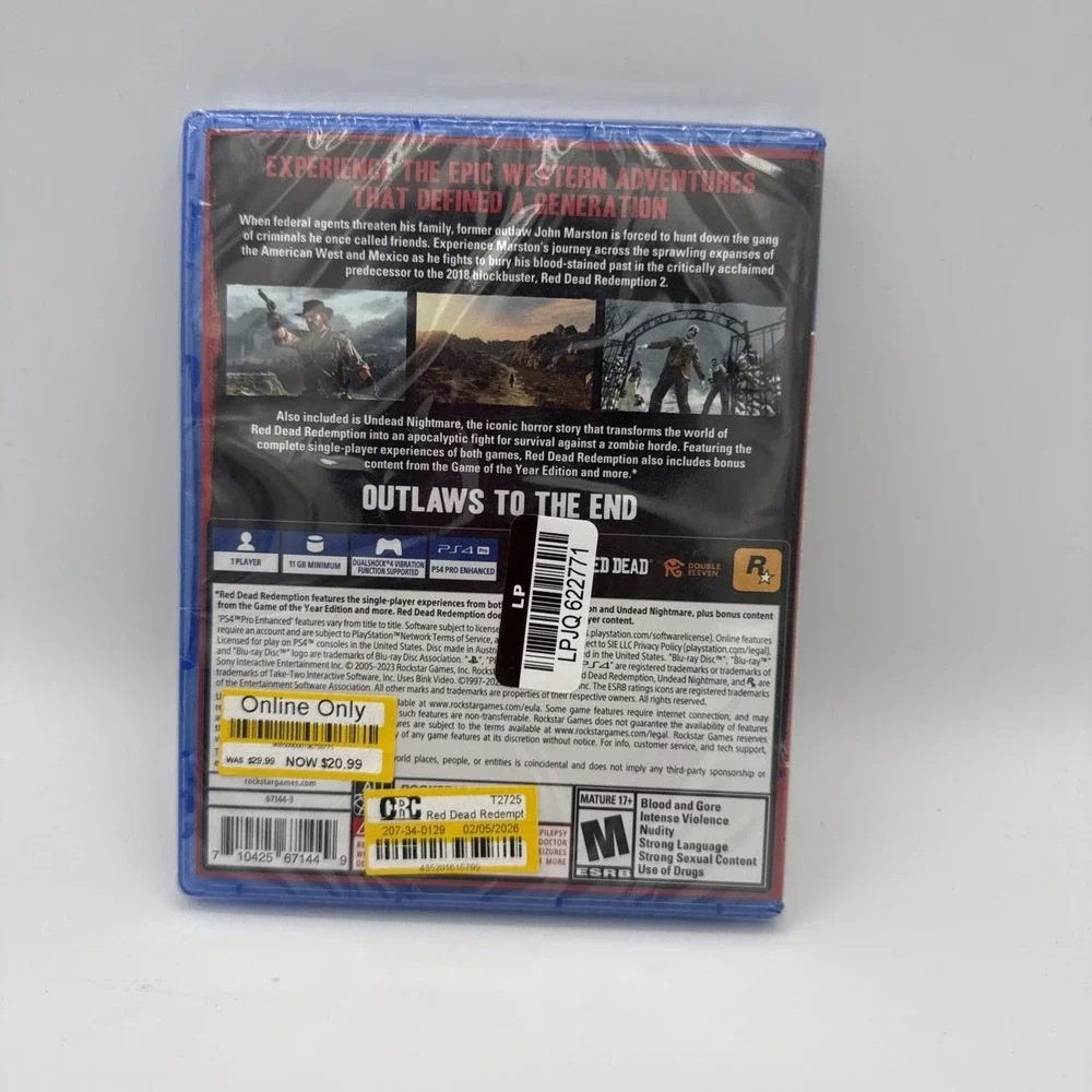 Red Dead Redemption (PlayStation 4 PS4) Brand New & Sealed